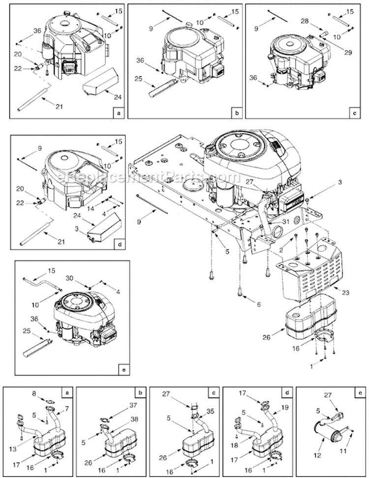 Page C Diagram and Parts List for 13A1760F700 2005 Yard Machines Lawn Tractor